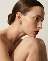 Boucles d’oreilles Diana Rosé Emeraude