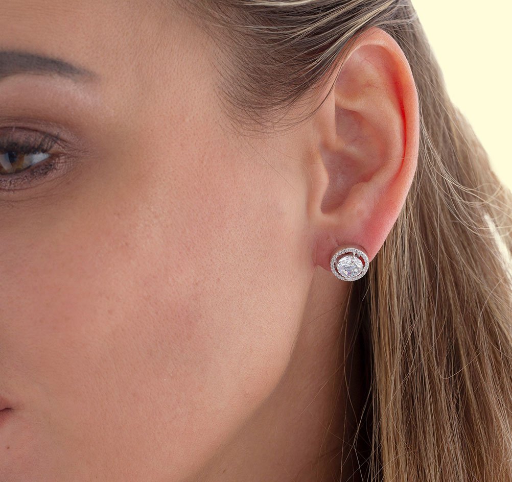 Puces d'oreilles Soléna Argent
