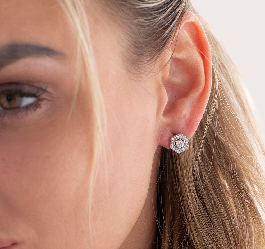 Puces d'oreilles Astrea Argent