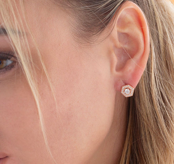 Puces d'oreilles Astrea Rosé