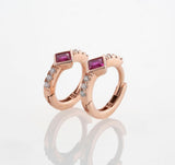 Boucles d'oreilles Diana Rosé Améthyste