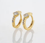 Boucles d'oreilles Diana Doré Cristal