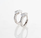 Boucles d'oreilles Diana Argent Cristal