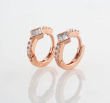 Boucles d'oreilles Diana Rosé Cristal